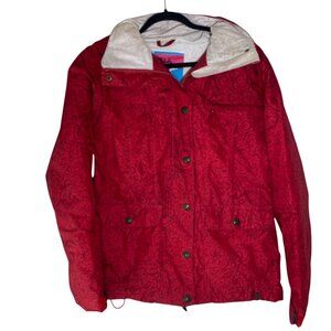 Billabong Jamie Anderson Signature Series Womens Red Snow Jacket M Full Zip Ski